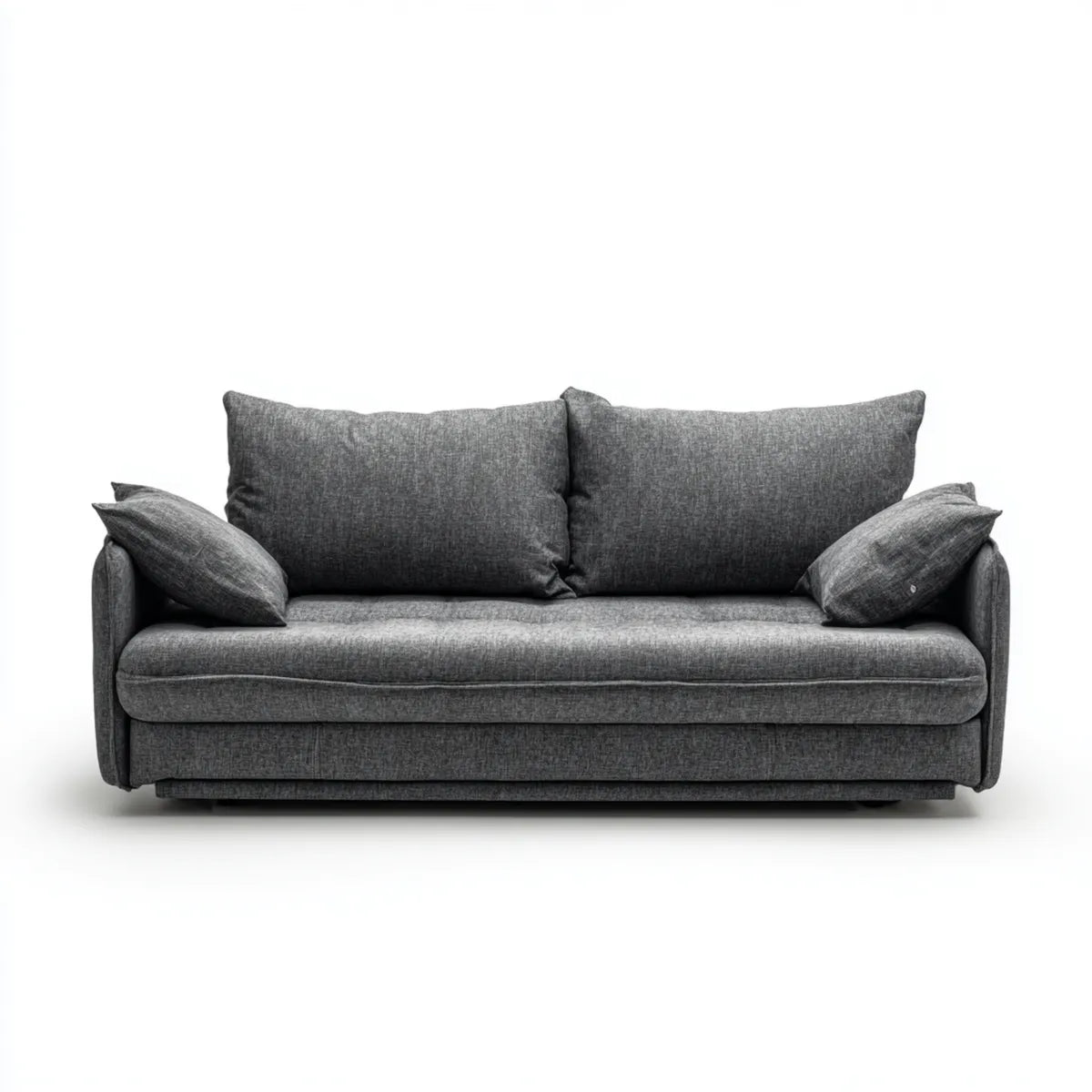 Sofa, 3 siedzenia ciemnoszary 210 x 90 x 85 cm w prostokątnym kształcie poliestru