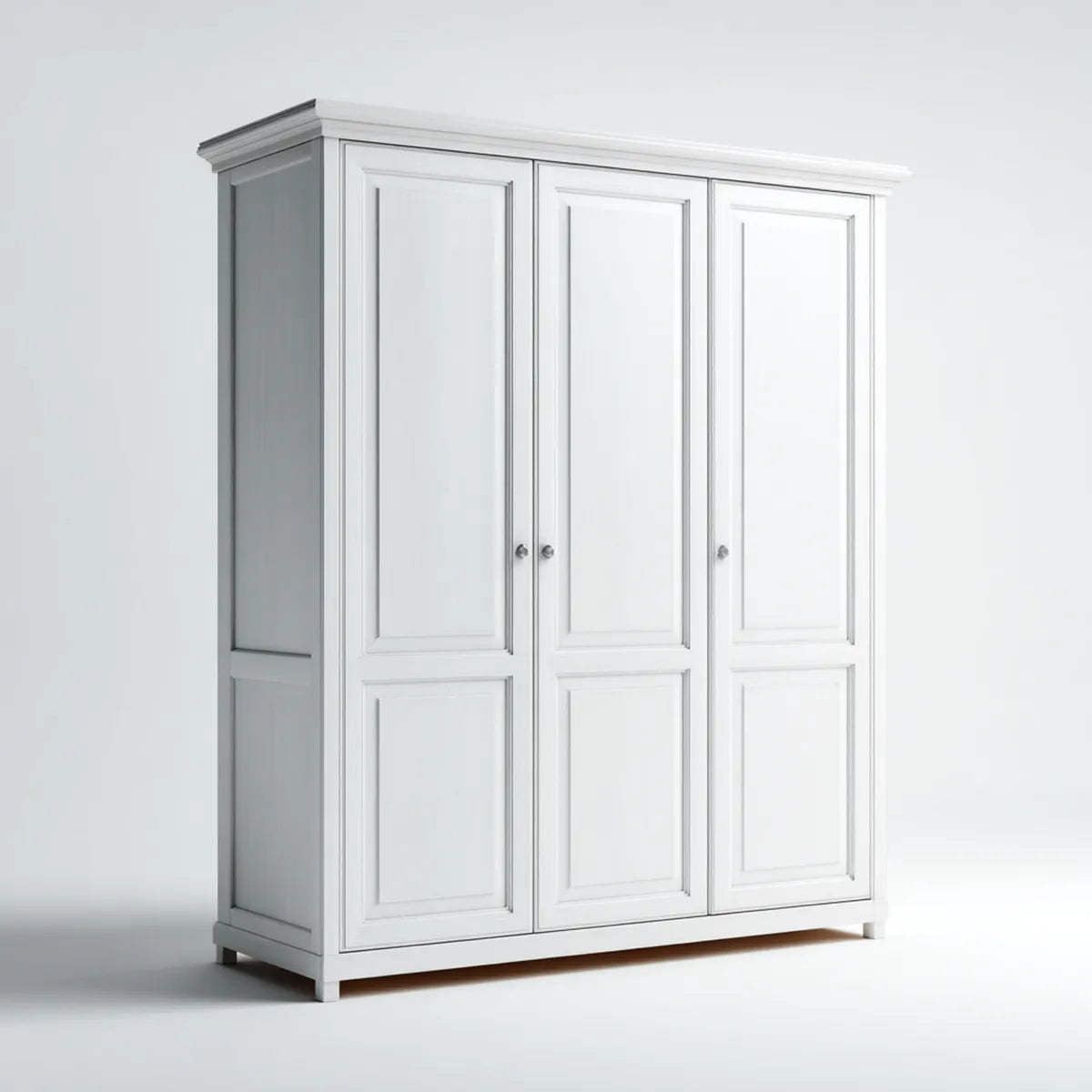 Szafa z białym pokojem z 3 prostokątnymi drzwiami huśtawkami w panelach MDF 180 x 60 x 220 cm
