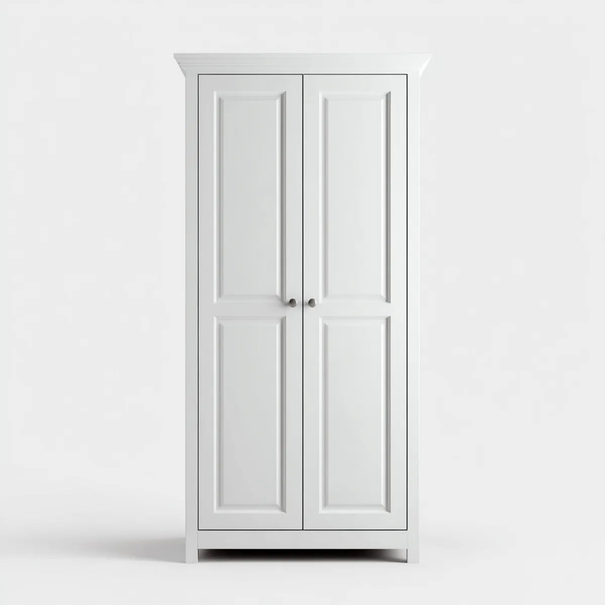 Szafa drzwi uchylne Szafa biała 100 x 55 x 200 cm MDF prostokątna